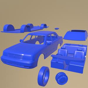 Toyota Crown 1991 PRINTABLE CAR IN SEPARATE PARTS