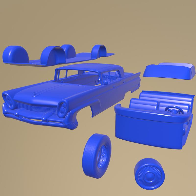 Lincoln Continental Mark III Landau 1958 PRINTABLE CAR IN SEPARATE PARTS