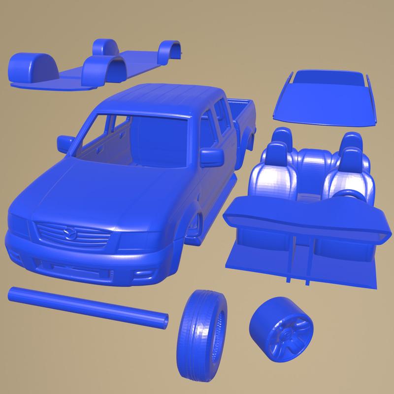 Mazda B-series 2500 Double Cab 2004 Printable Car In Separate Parts