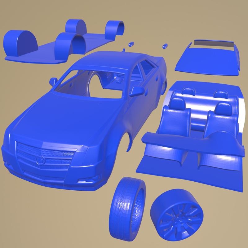 Cadillac CTS 2008 PRINTABLE CAR IN SEPARATE PARTS