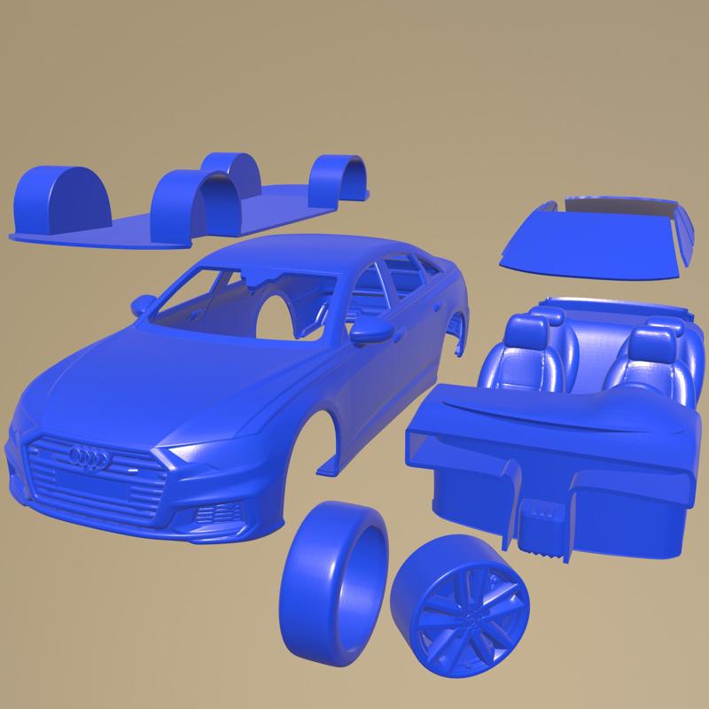 Audi A6 S-Line 2019 PRINTABLE CAR IN SEPARATE PARTS