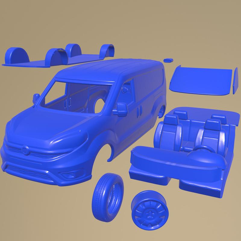 Fiat Doblo Maxi Combi 2015 PRINTABLE CAR IN SEPARATE PARTS