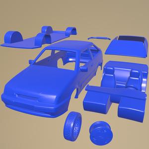 VAZ Lada Samara 2113 hatchback 1997 PRINTABLE CAR IN SEPARATE PARTS