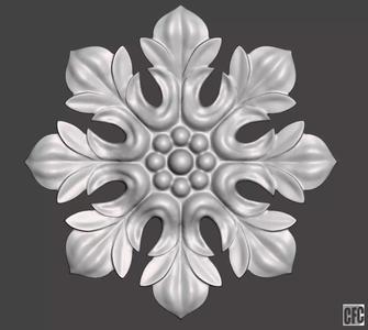 Flower relief for cnc and 3d printing FLCFC0C