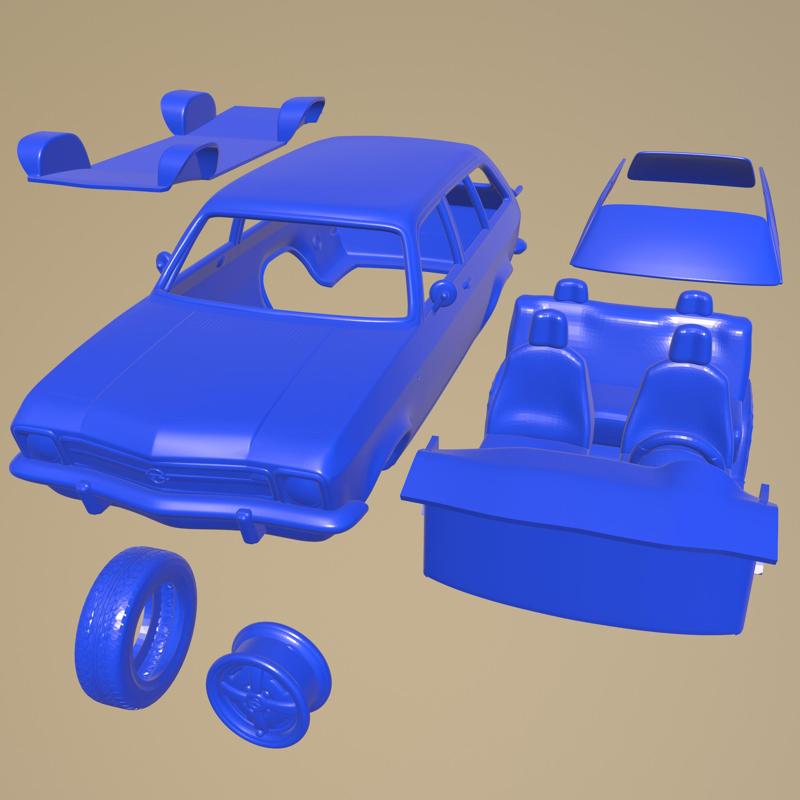 OPEL ASCONA VOYAGE 1970 PRINTABLE CAR IN SEPARATE PARTS
