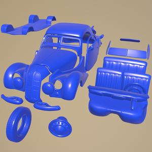 BMW 327 cabriolet 1937 printable car in separate parts