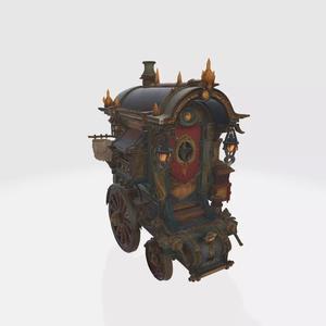 fancy medieval caravan