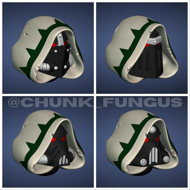 Fallen Space Knight Hooded Helmets