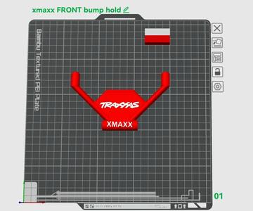 TRAXXAS XMAXX FRONT BUMPER HOLDER REINFORCED