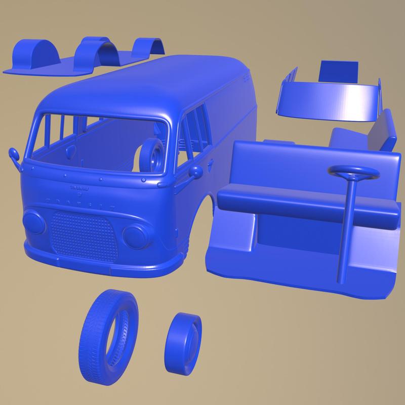 Ford Taunus Transit 1963 Printable Van In Separate Parts