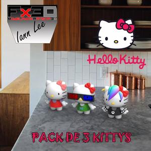 Hello Kitty x 3 Clasica 3D y Moderna STL