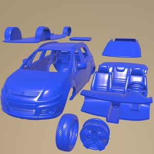 Suzuki SX4 2010 PRINTABLE CAR IN SEPARATE PARTS