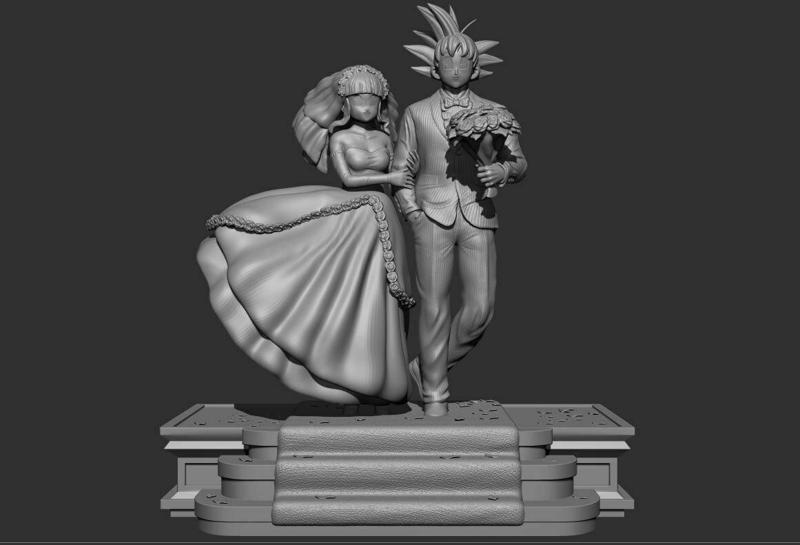 GOKU AND MILK WEDDING MARRIAGE