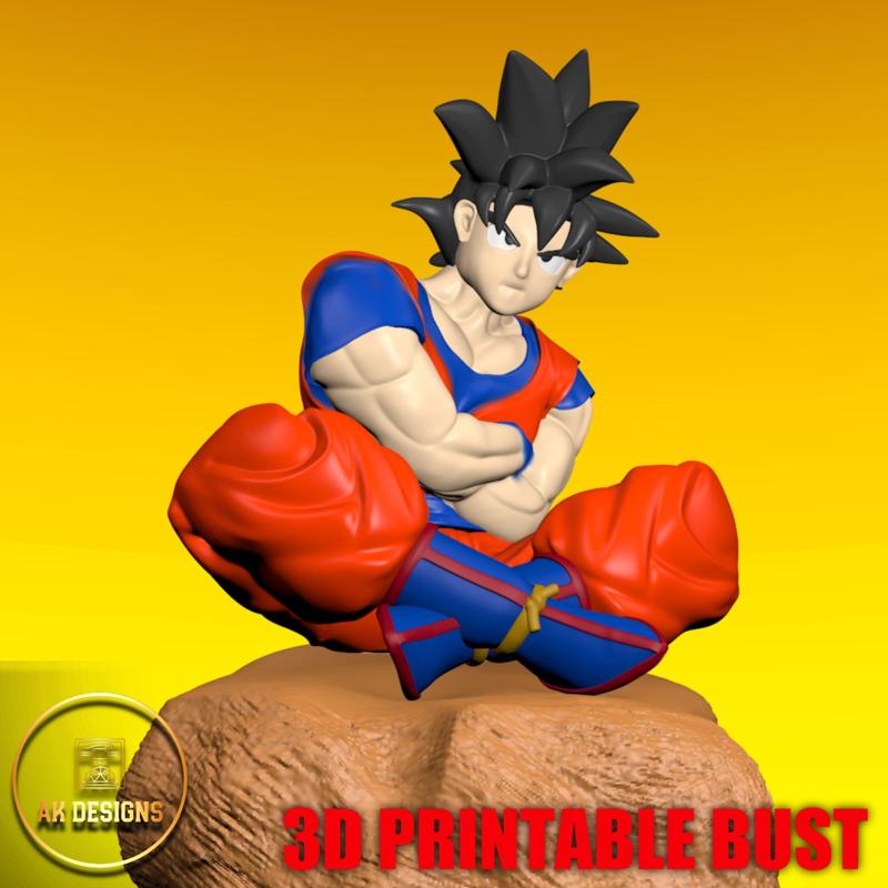 DragonballZ - Goku 3d Printable Bust