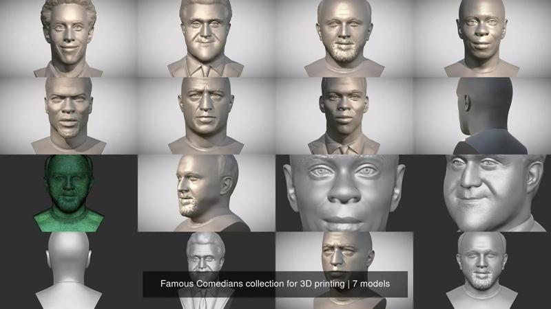 Famous Comedians collection for 3D printing