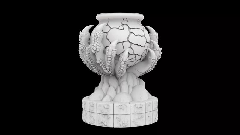 Dragon Claw Cauldron Pedestal 3D Print Model