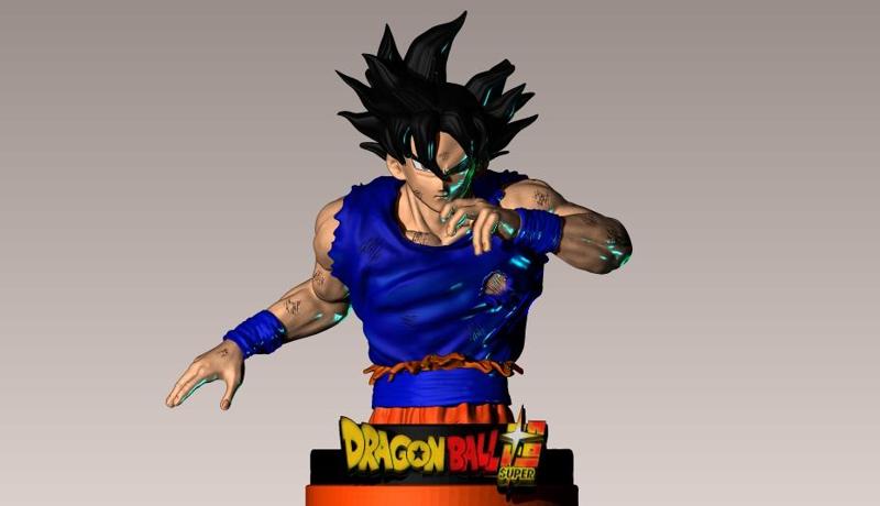 GOKU DRAGON BALL SUPER SIGN ULTRA INSTINCT BUST