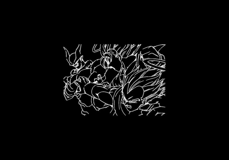 Goku - vegeta vs janemba wall art