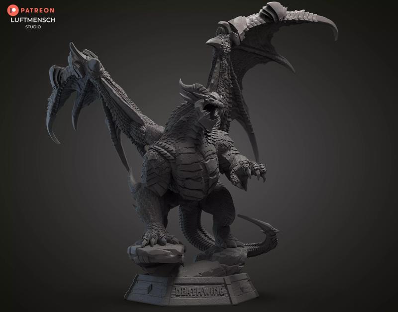 Deathwing STLs Presupported for 3d printing
