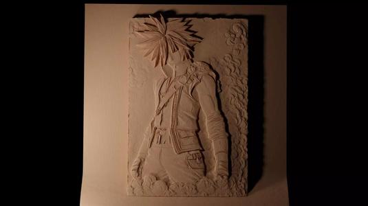 Cloud Strife Final Fantasy CNC 3d Print High Relief Sand Casting