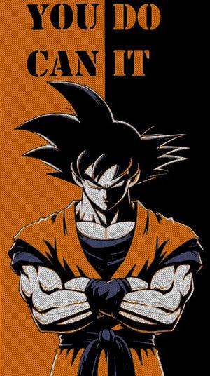Goku Motivational 3D Wall Art: You Can Do It!