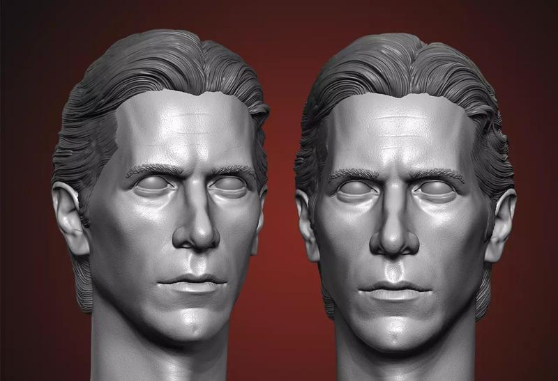 Christian Bale - Bruce Wayne head - Dark Knight Inspired Sculpt