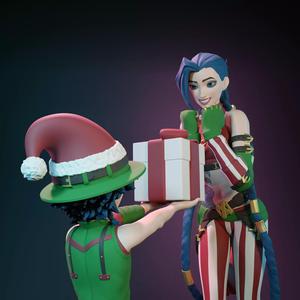 Christmas Jinx and Isha from Arcane