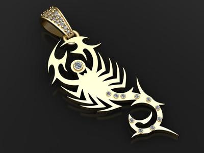 Tribal Flame Diamond Pendant