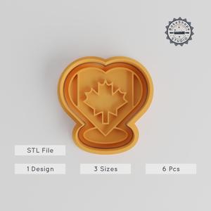 Heart Shape Cutter & Stamp Set, Love Design, Perfect for Cookies & Fondant, Includes 6 Pieces in S/M/L Sizes PRODUCT_5483