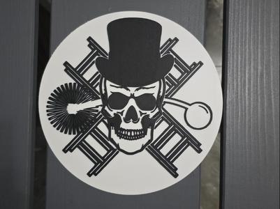 Schornsteinfeger Chimney Sweeper Skull Leitern