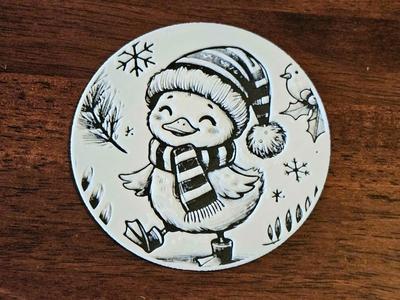 Christmas Duck: Cute Coaster