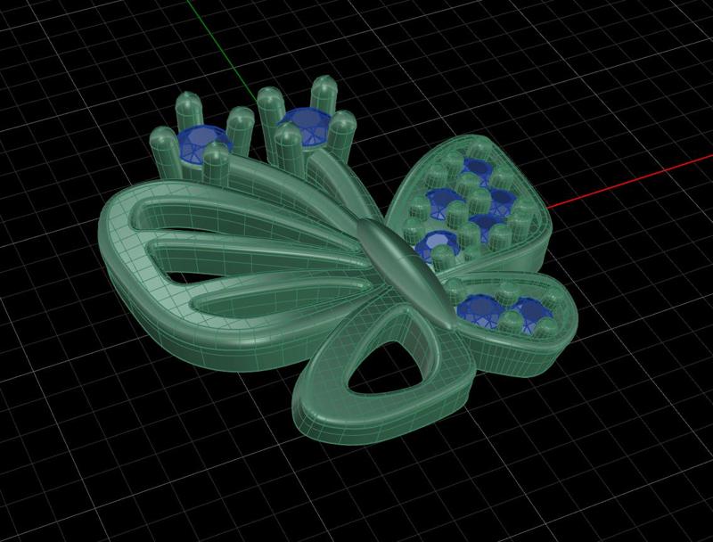 BUTTERFLY EARRING - ZIRCONS