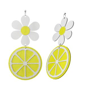 Lemon & Daisy Statement Earrings – 3D Printable Model