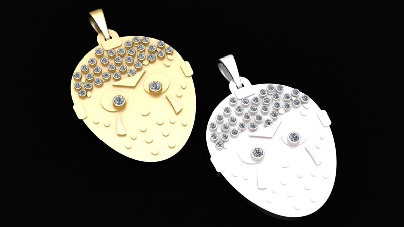 face pendant  3d printable model