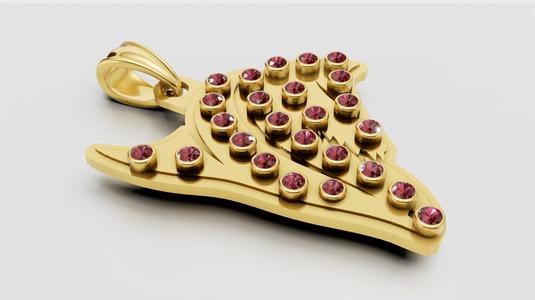 Manta ray pendant 3d printable model