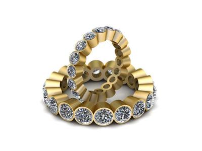 Gold gemstone ring 3D printable model