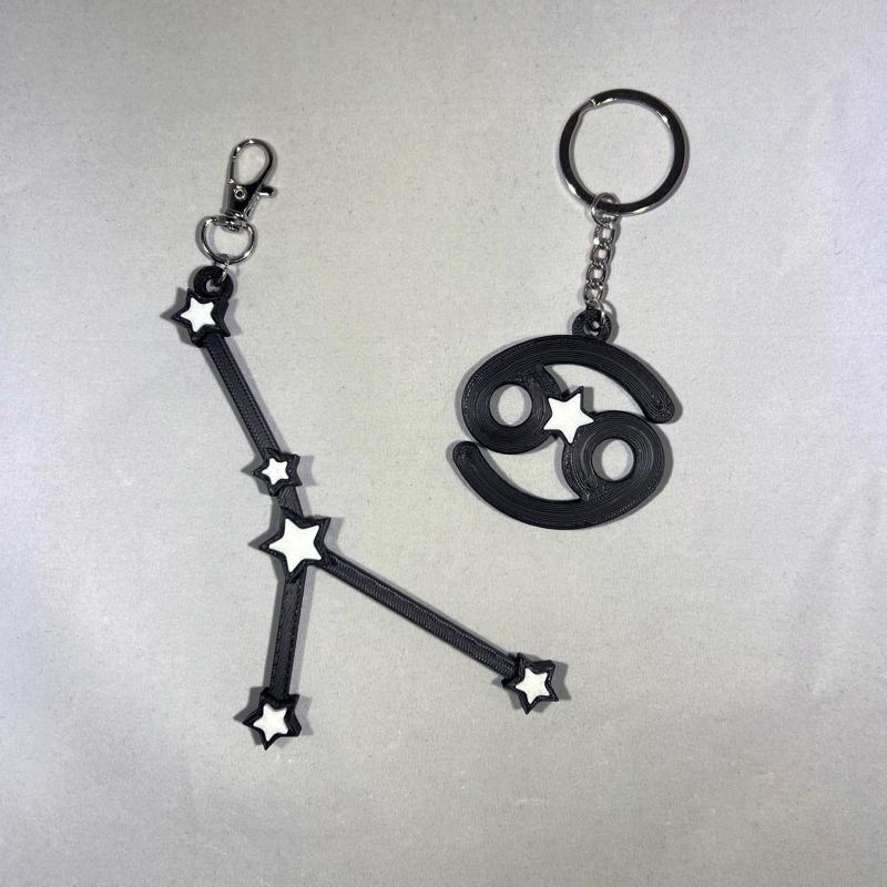 Cancer Constellation and Zodiac Symbol Keychain Bundle - 3D Printable STL Files - NO AMS - COMMERCIAL LICENSE ♋