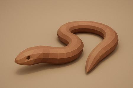 Low poly caecilian