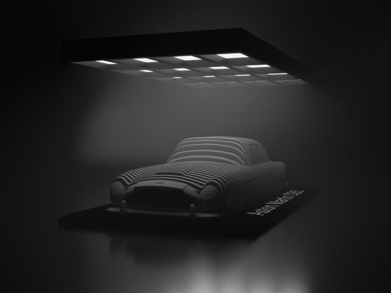 Aston Martin DB5 Layered Sculpture