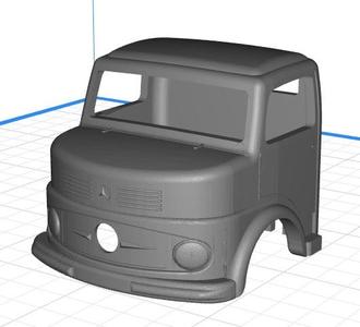 Body Cab Truck Mercedes 1113 - Printable 3D Kipper