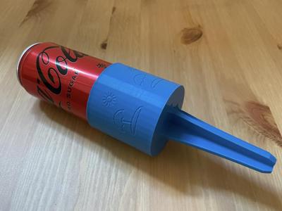 Beach drink holder for Coca-Cola or other drinks