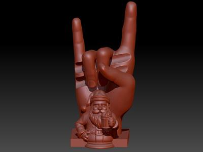 The drumstick holder hand 1.6cm Christmas santa beer