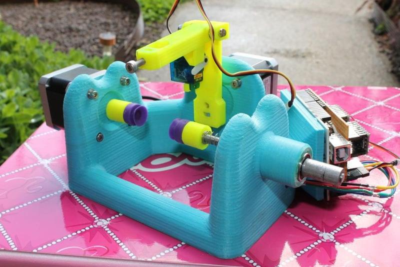 One Piece printed Eggbot/Spherebot