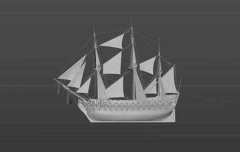 Christian sailboat digital model