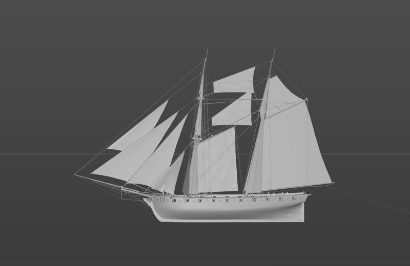 [Naval Action] Prince_de_Neufchatel sailing ship digital model