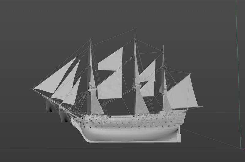[Naval Action] Victory sailboat digital model