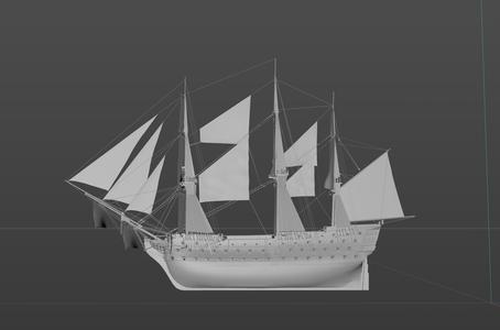 [Naval Action] Victory sailboat digital model