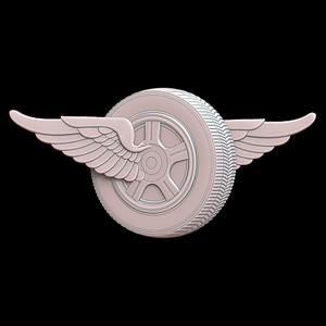 3D Model STL File for CNC Router Laser & 3D Printer Wings on wheel