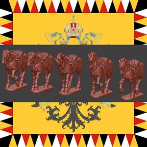 28mm Napoleonic Austrian light cavallery horses walking