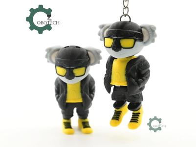 Cobotech Urban Vibes Koala Articulated Keychain - Cute Backpack Keychain